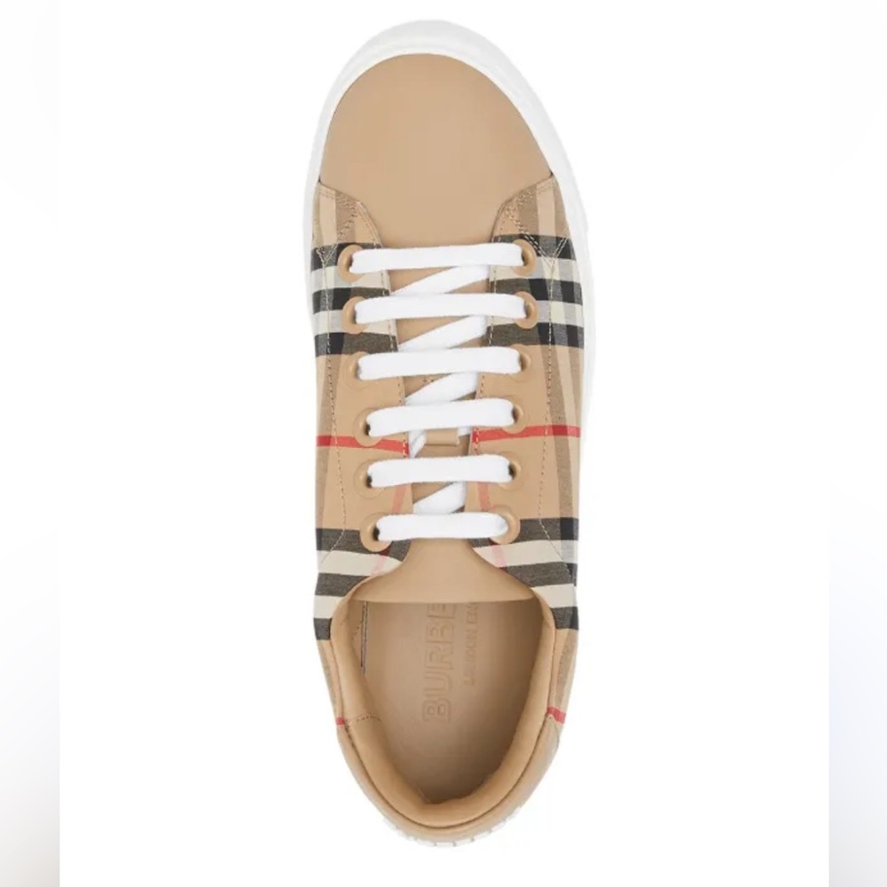 Burberry Beige and Black Sole Sneakers